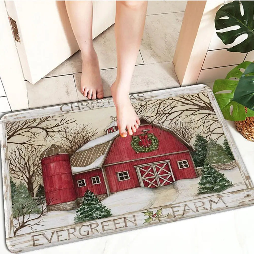 Holiday Cheer Christmas Door Mat