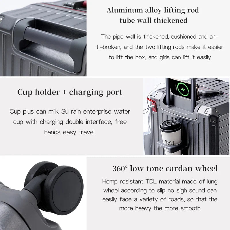 Durable Large Handle Hardside Luggage Case