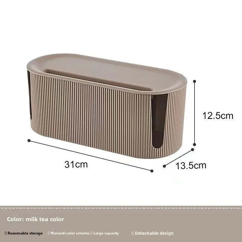 Cable Management Box with Lid and Socket Organizer