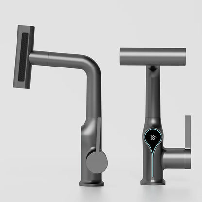 Modern Faucet with LED Temperature Control and Spray Nozzle