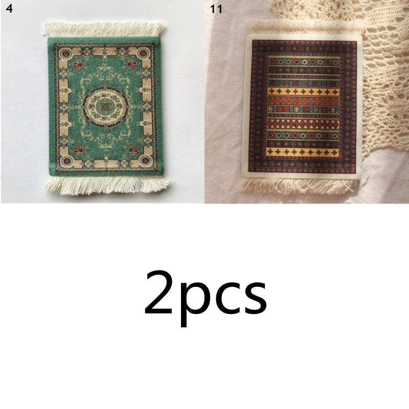 Small Vintage Rug Drink Coaster