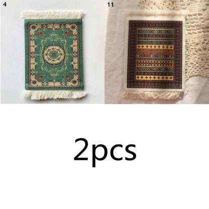 Small Vintage Rug Drink Coaster