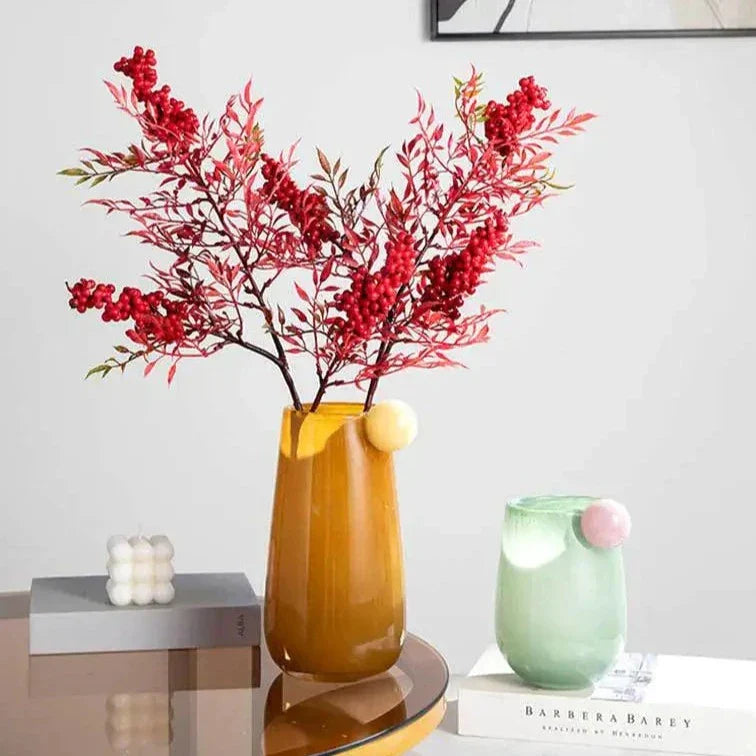 Round Clear Decorative Vase