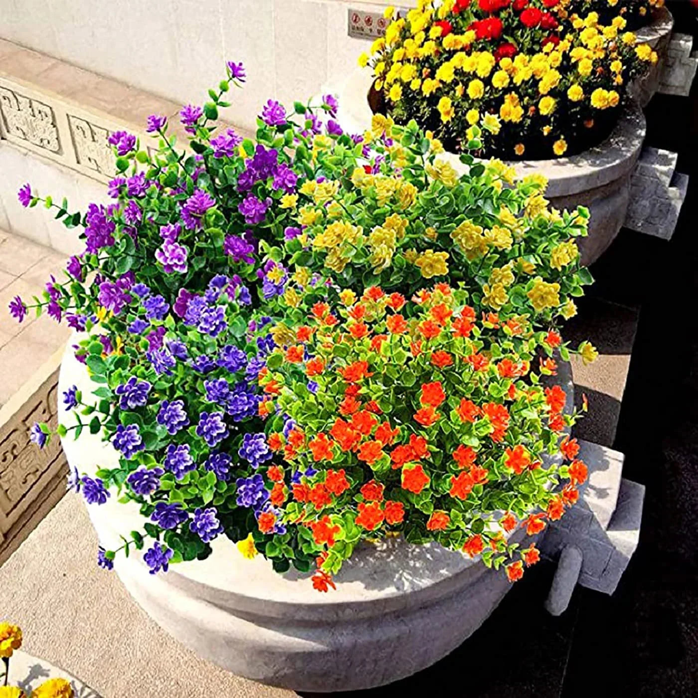 Colorful Outdoor Artificial Hanging Flowers