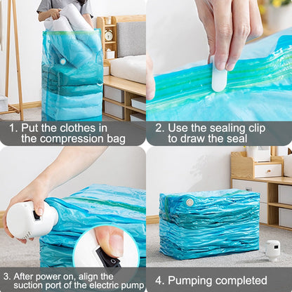 Compact Storage Bag with Vacuum Seal Pump