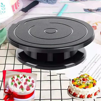 Rotating Cake Stand with 360° Spin, 28cm Square - Befez