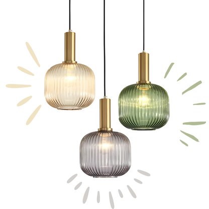 Vintage Style Glass Pendant Light