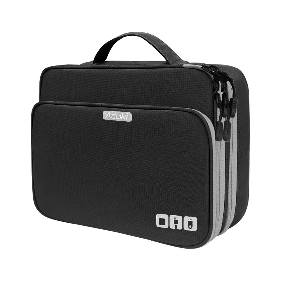 Premium Electronics Case 3-Layer Cable Organizer Bag - Befez