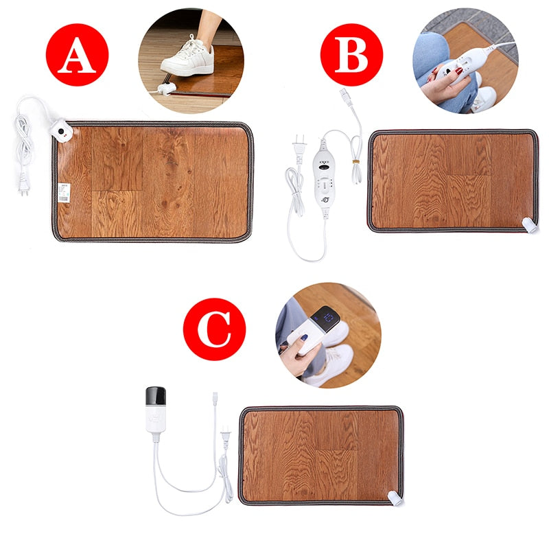 Cozy Heat Adjustable Leather Foot Warmth Mat