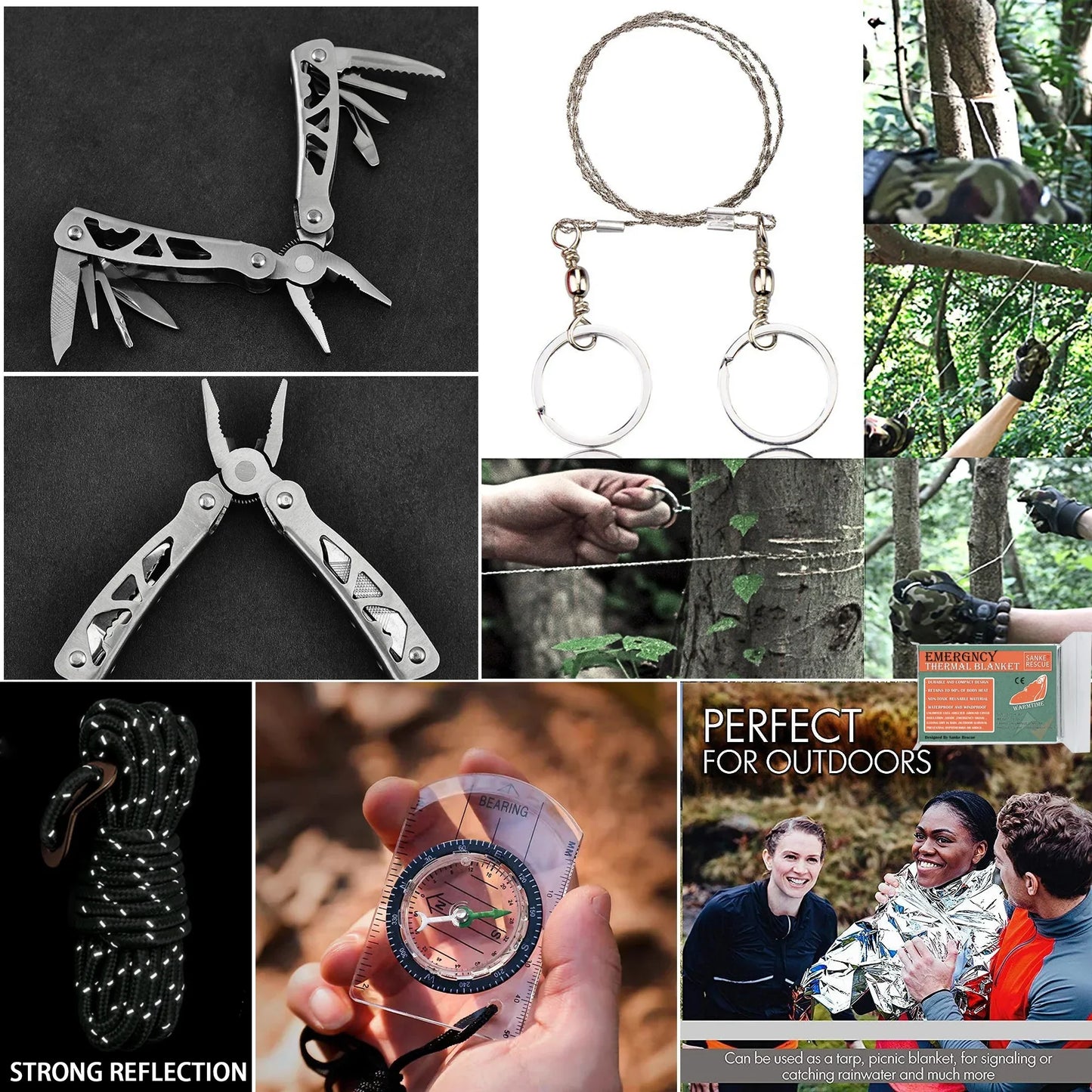Ultimate 24-Piece Outdoor Survival Emergency Kit