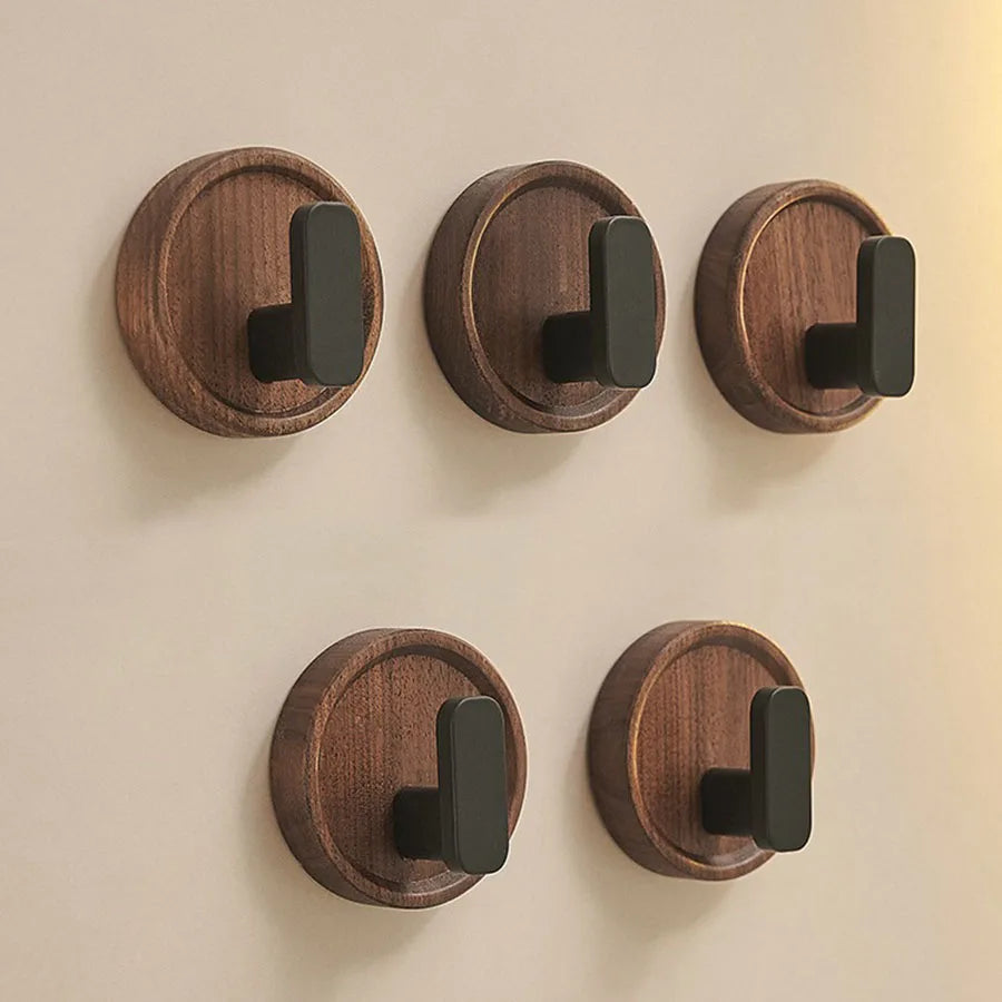 Stylish Wooden Wall Hooks for Keys and Towels