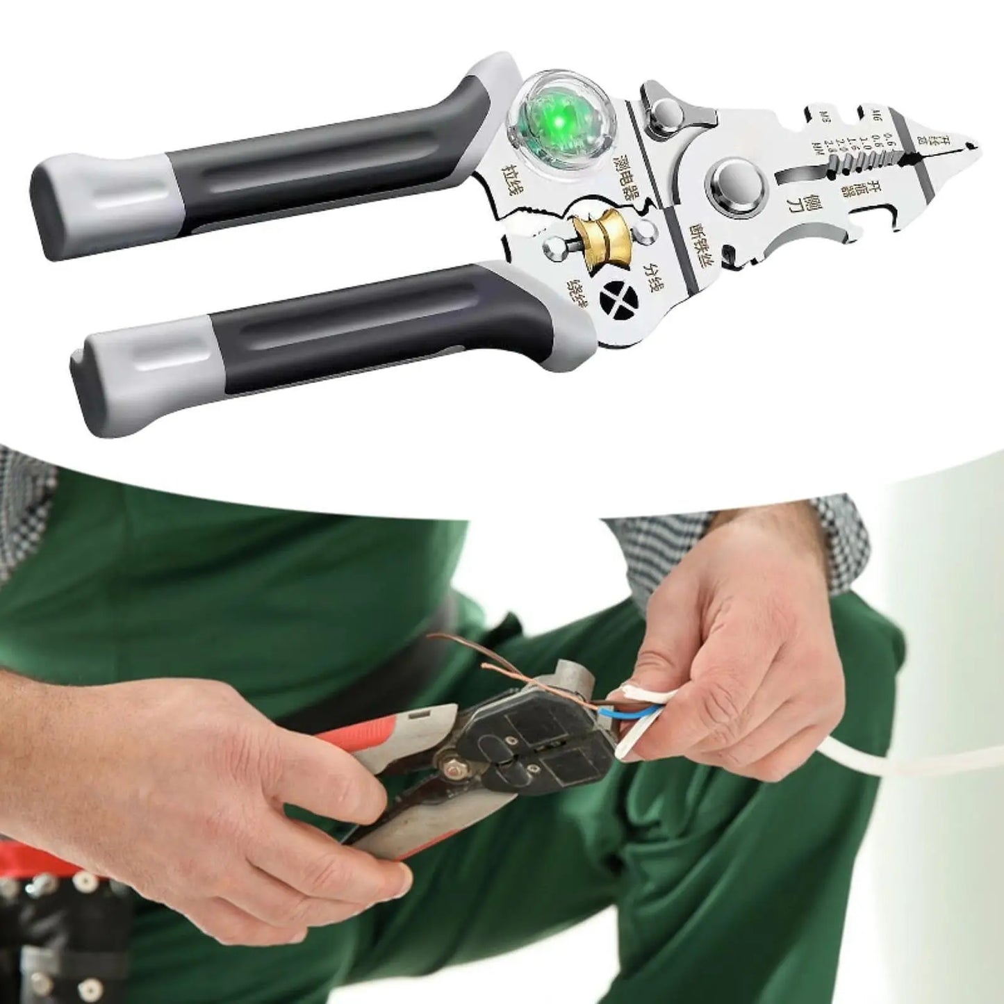 Automatic Wire Stripper Voltage Tester Plier