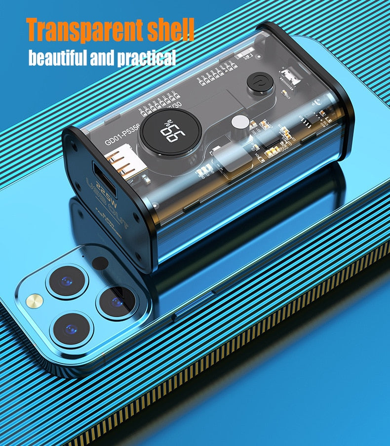 Compact LED Transparent Portable Charger