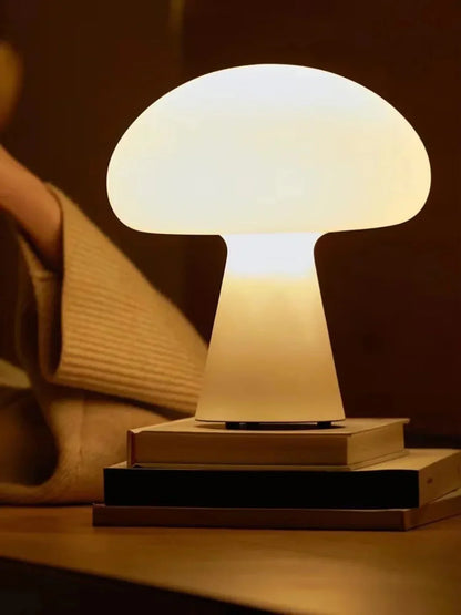 Classic White Ceramic Mushroom Table Lamp