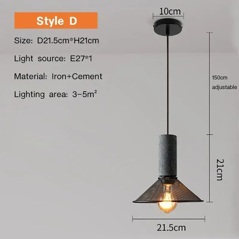 Rustic Vintage Farmhouse Pendant Light
