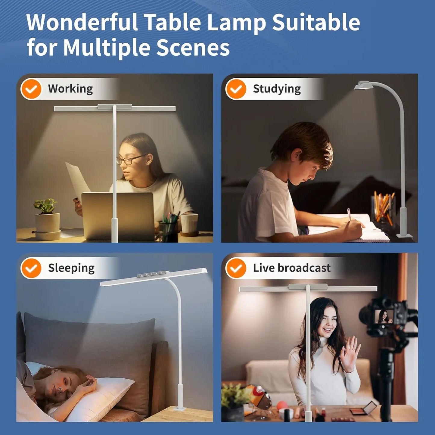 Bright LED Desk Light with Adjustable Arm
