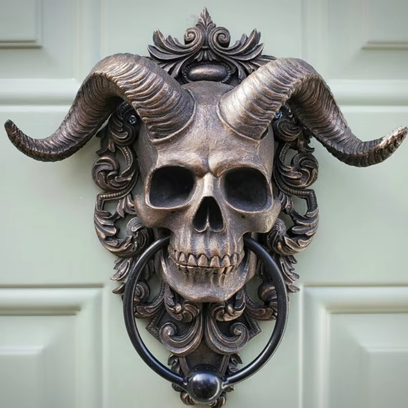 Dark Skull Door Knocker Decoration