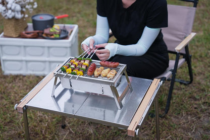 Portable Outdoor Stainless Steel Collapsible BBQ Grill
