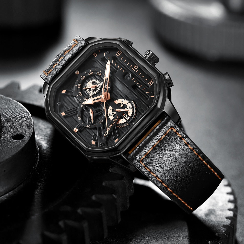 Stylish Wavefront Waterproof Square Watch
