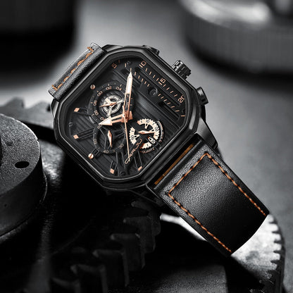 Stylish Wavefront Waterproof Square Watch