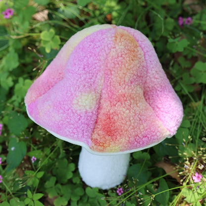 Soft Faux Fur Mushroom Pillow