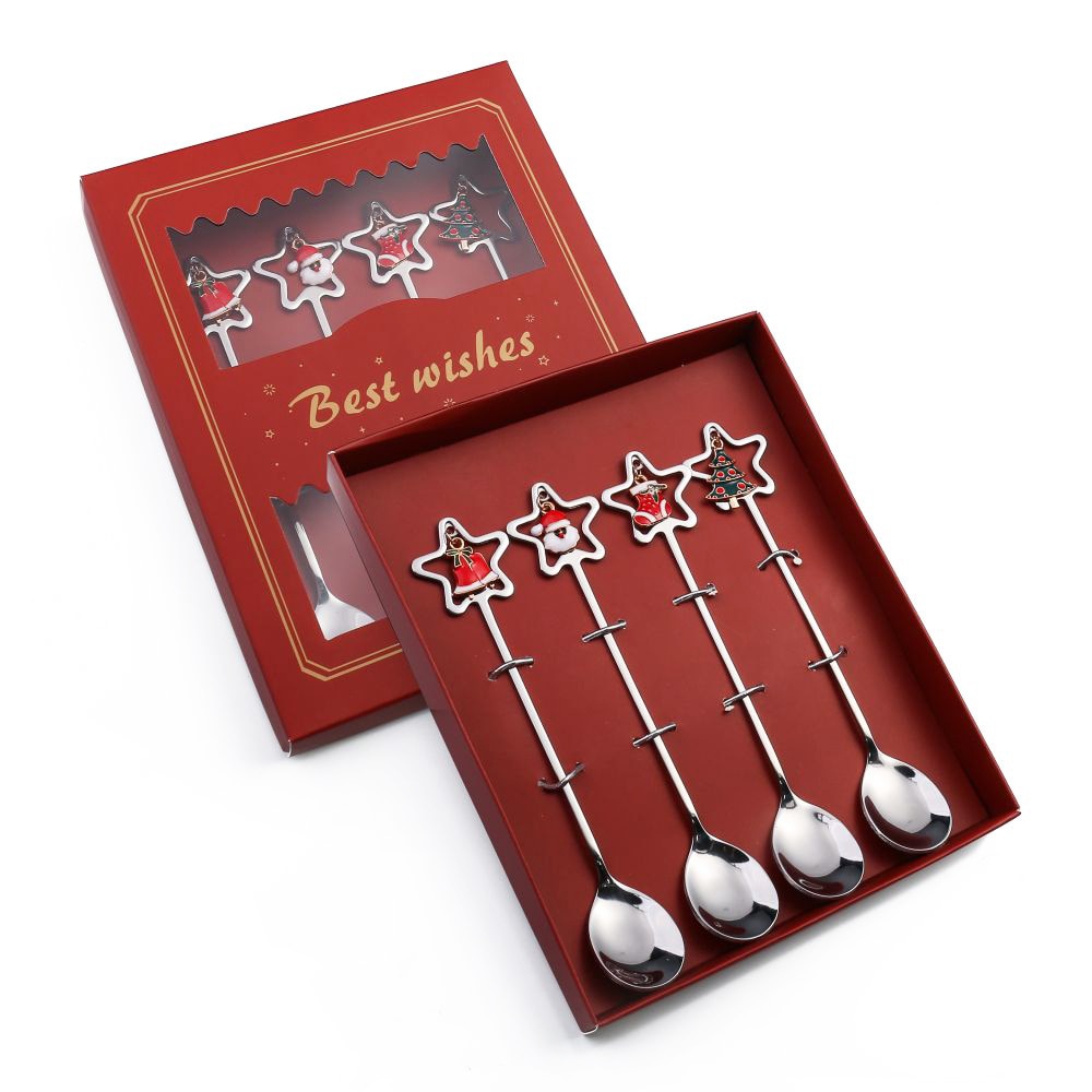 Festive Holiday 4 Piece Dinner Table Set
