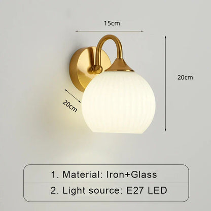 Contemporary Glass LED Wall Light
