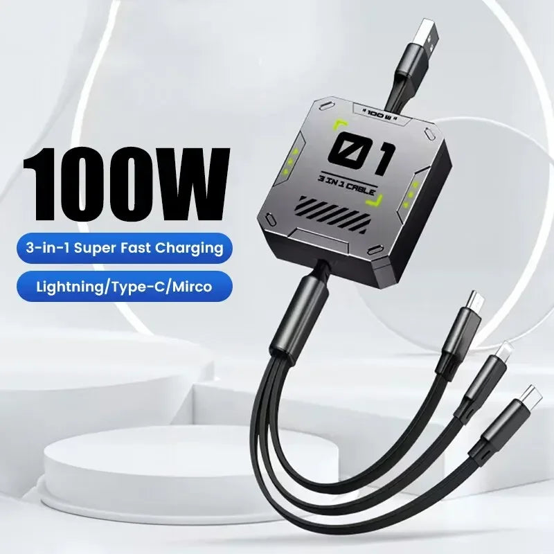 Universal Fast Charge 3-in-1 USB Cable