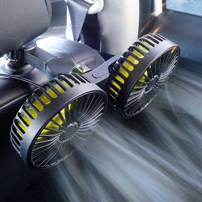 Compact Car Vent Cooler Fan with USB Charging