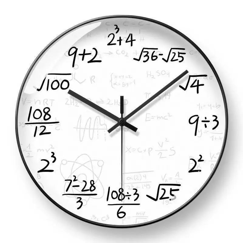 Educational Math Wall Clock Decoration