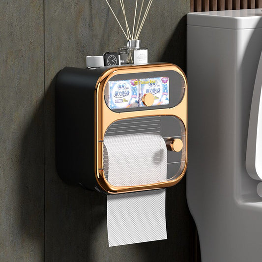 Space-Saving Wall Mount Toilet Paper Holder Storage - Befez