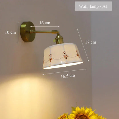 Vintage Style Japanese Wall Light with Switch
