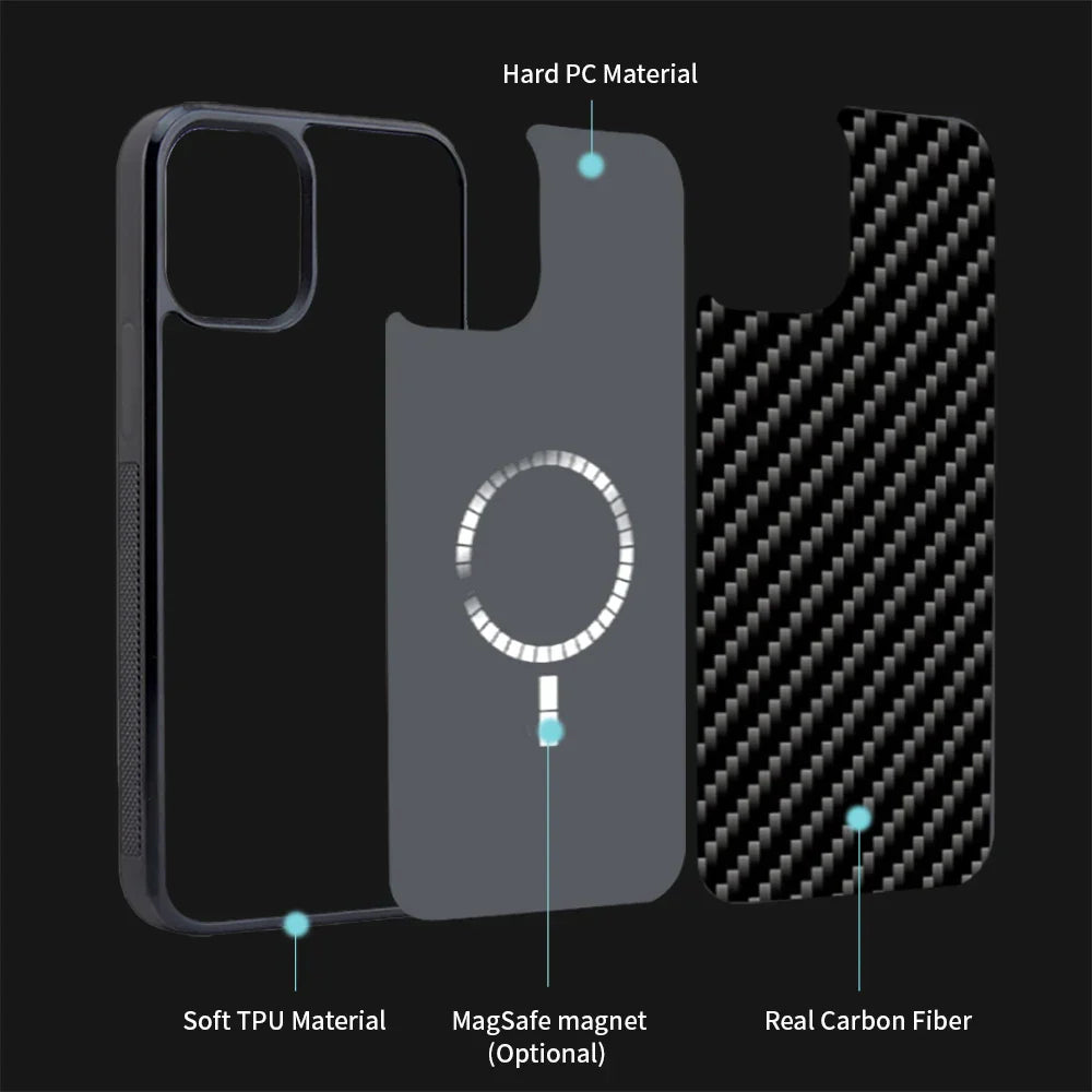 Durable Magsafe Carbon Phone Case for iPhone