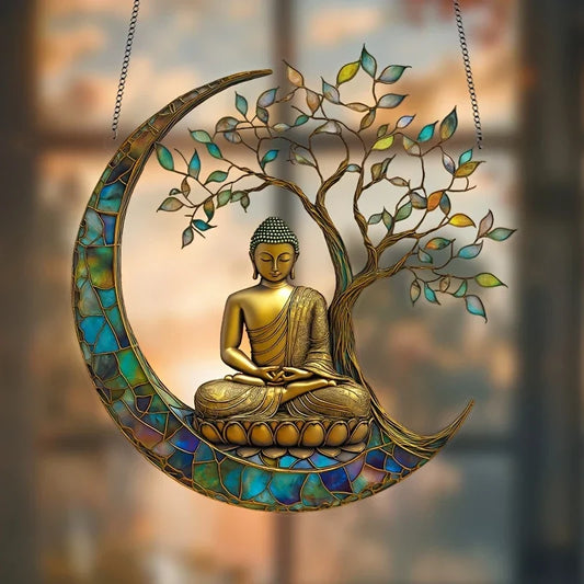 Colorful Glass Buddha Window Decor - Befez