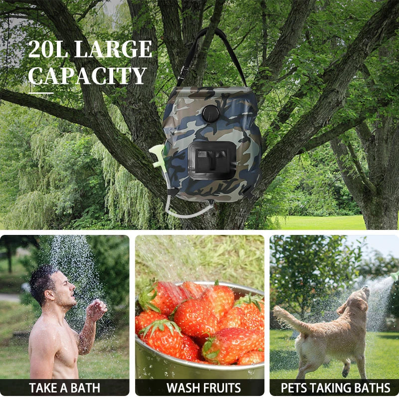 Portable Solar Powered Shower Kit 20L