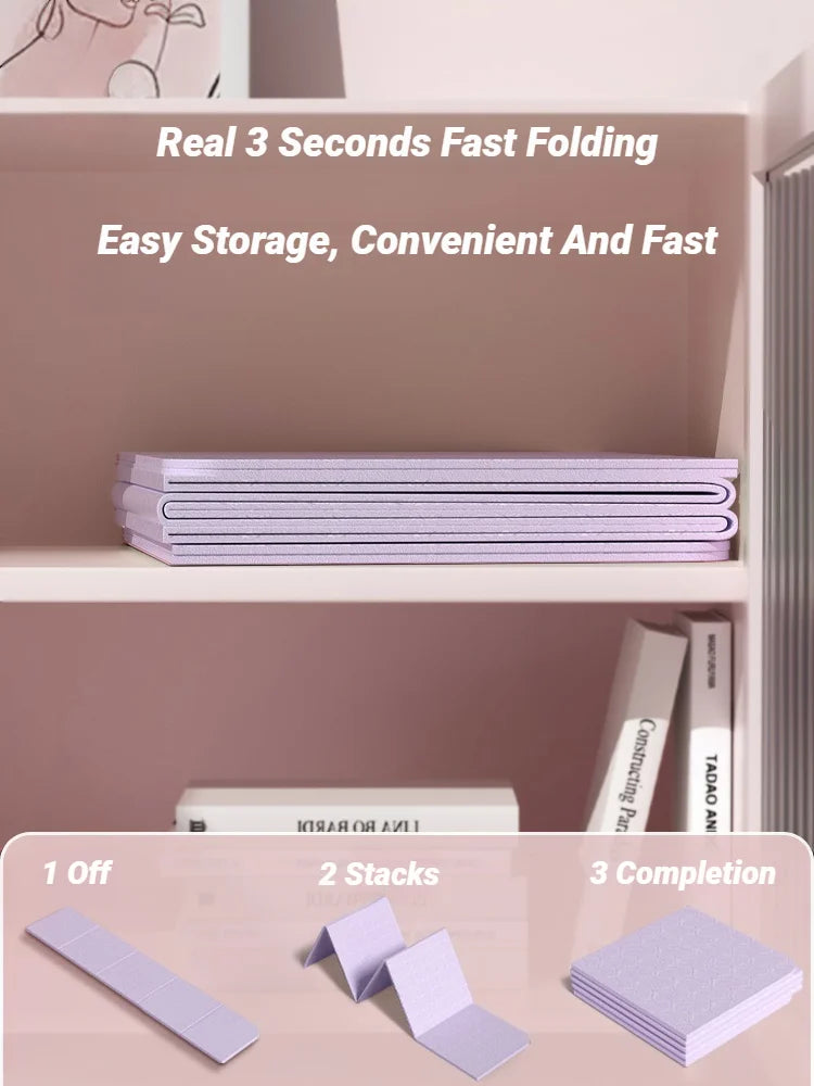 Ultra Thin Foldable Yoga Mat Non Slip Eco Friendly