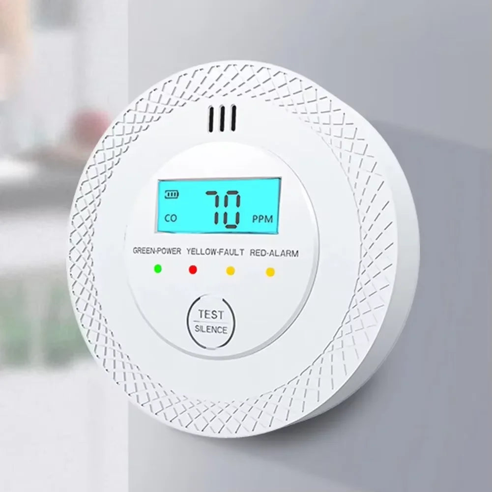 Smart Home Wireless Smoke Alarm with LCD Display - Befez
