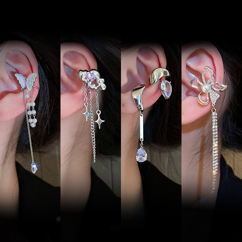 Beautiful Butterfly Design Zircon Earrings