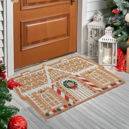 Cozy Christmas Welcome Mat Soft Non Slip Door Rug