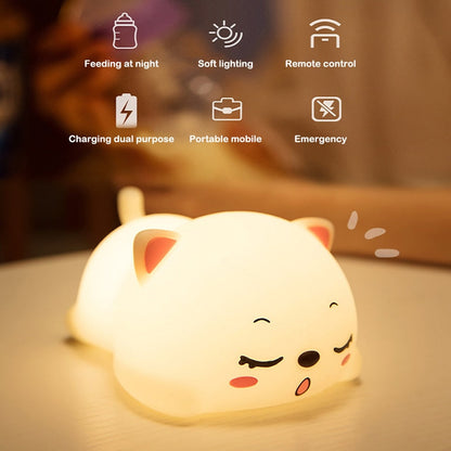 Cute Kitty Small LED Nightlight Lamp