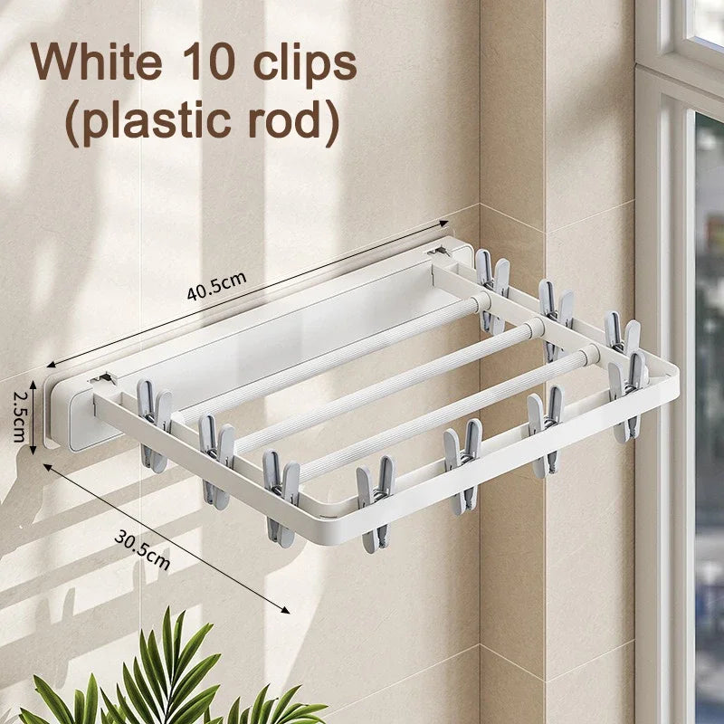 Compact Foldable Wall Mount Clothes Drying Rack - Befez