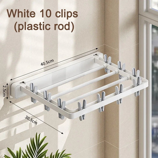 Compact Foldable Wall Mount Clothes Drying Rack - Befez