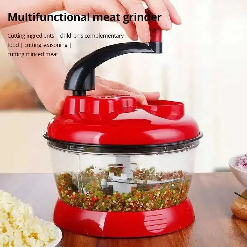 Easy Prep Manual Food Chopper with Sharp Stainless Blades