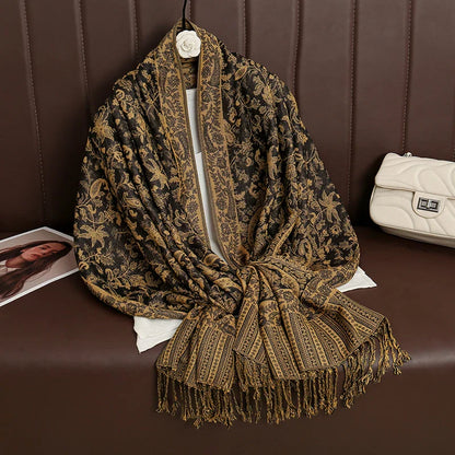 Soft Cashmere Women's Scarf Luxury Warm Print