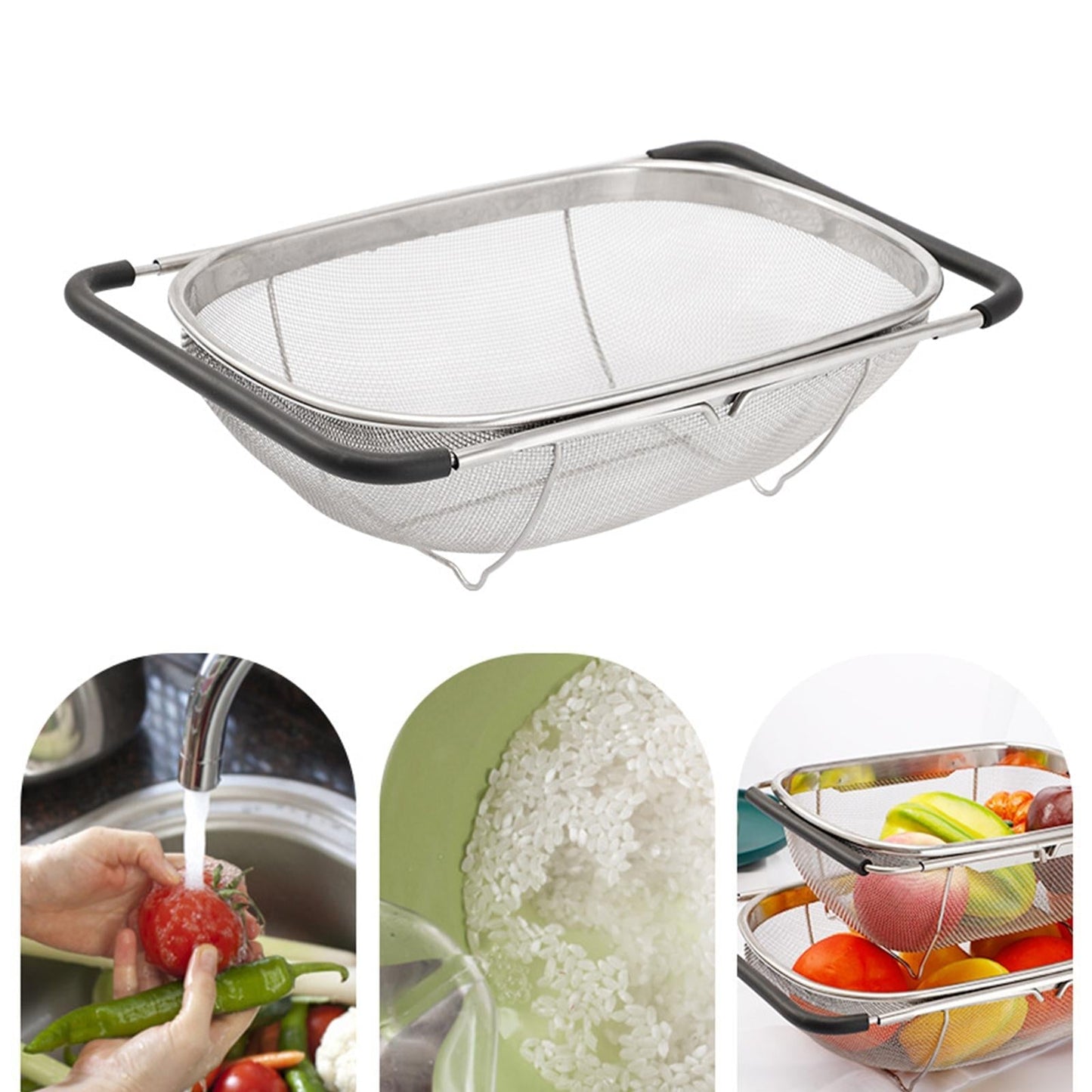 Space Saving Adjustable Sink Dish Rack
