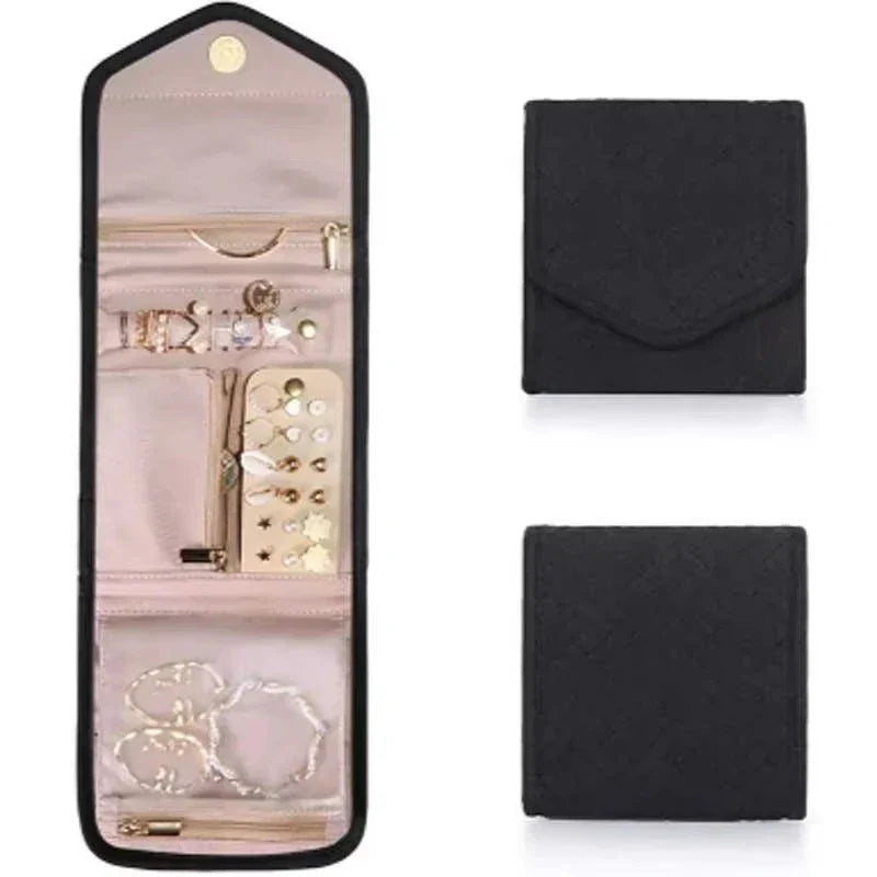 Portable Travel Jewelry Roll Up Pouch