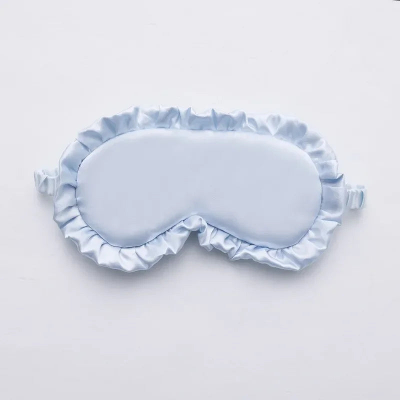 Silky Eye Mask with Ruffles for Sleep