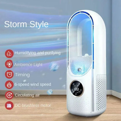 Quiet USB Bladeless Fan with 6 Speed Settings