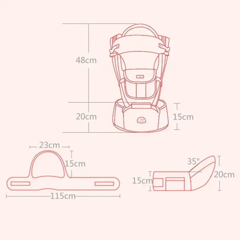 Comfortable 3-in-1 Baby Sling with Adjustable Strap