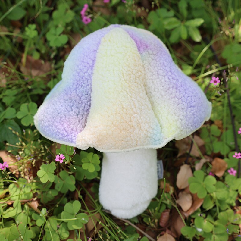 Soft Faux Fur Mushroom Pillow
